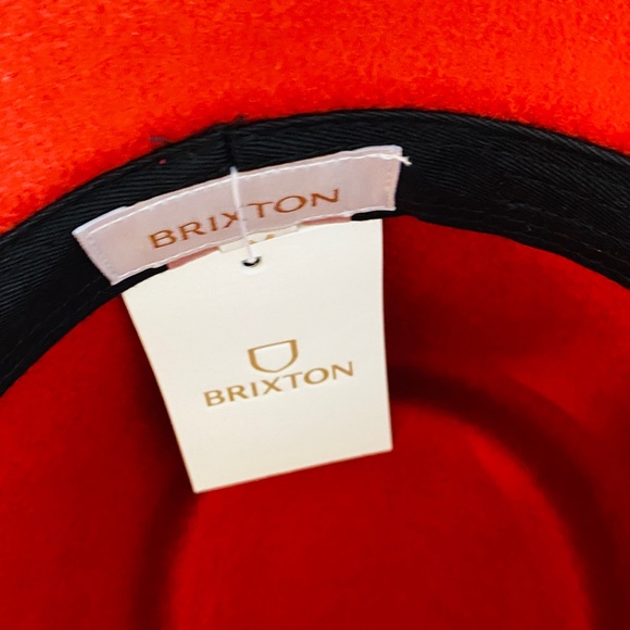 BRIXTON Structured Fedora Red Rancher Hat 100% Wool Can Be UNISEX  Size M - Picture 8 of 12